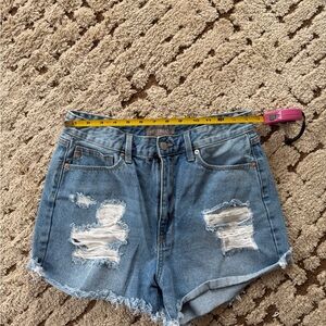 Just USA Women's Ripped Blue Jean Shorts